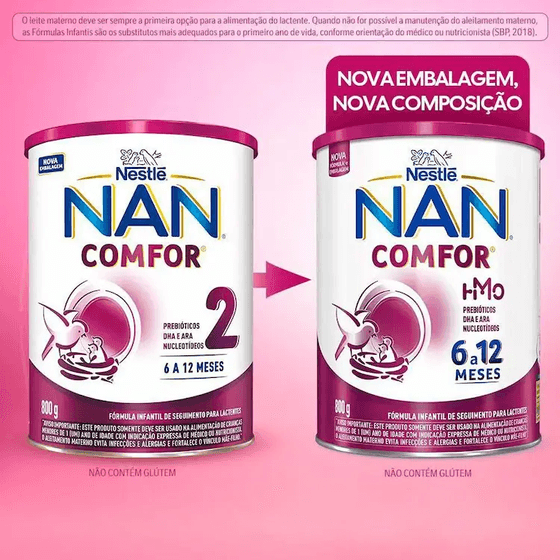 Fórmula Infantil NAN Comfor 2 800g - Imagem 2